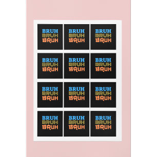 Adesivo Quadrado DESIGN de Tipografia Brold