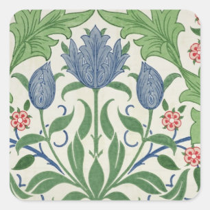 Adesivo Quadrado Design do papel de parede floral