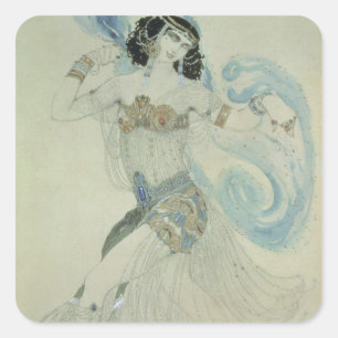 Adesivo Quadrado Design do traje para Salome