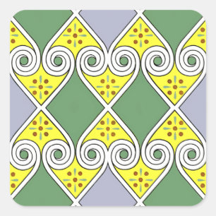 Adesivo Quadrado Design Egípcio 9 em Emporio Moffa