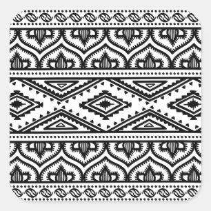 Adesivo Quadrado Design étnico do teste padrão