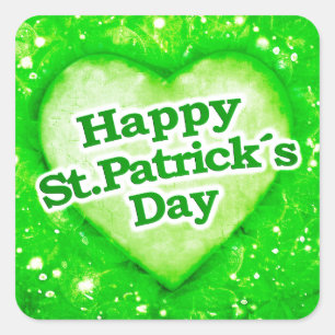 Adesivo Quadrado Design feliz original do dia dos ´s de St Patrick