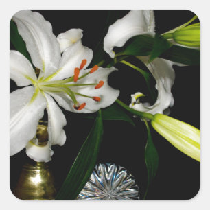 Adesivo Quadrado Design irsh - Coleção de latas e flores