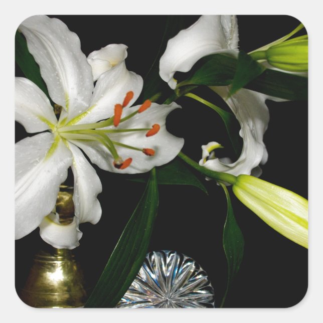 Adesivo Quadrado Design irsh - Coleção de latas e flores (Frente)