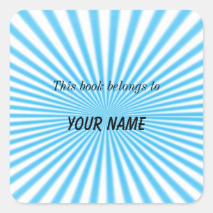 Adesivo Quadrado design legal estelar azul