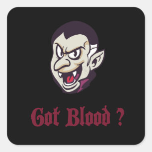 Adesivo Quadrado Design obtido vampiro do sangue