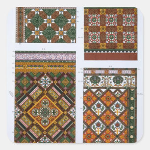 Adesivo Quadrado Design para o Majolica e azulejos esmaltados para