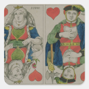 Adesivo Quadrado Design para os cartões de jogo, c.1810