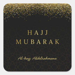 Adesivo Quadrado Design Personalizado Hajj Mubarak