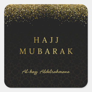 Adesivo Quadrado Design Personalizado Hajj Mubarak