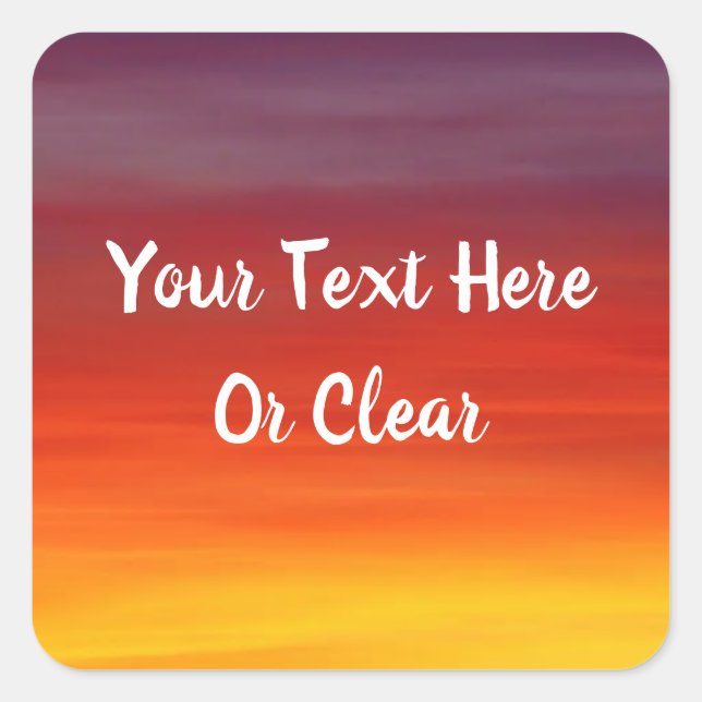 Adesivo Quadrado Design Safari Sunset Africano (Frente)