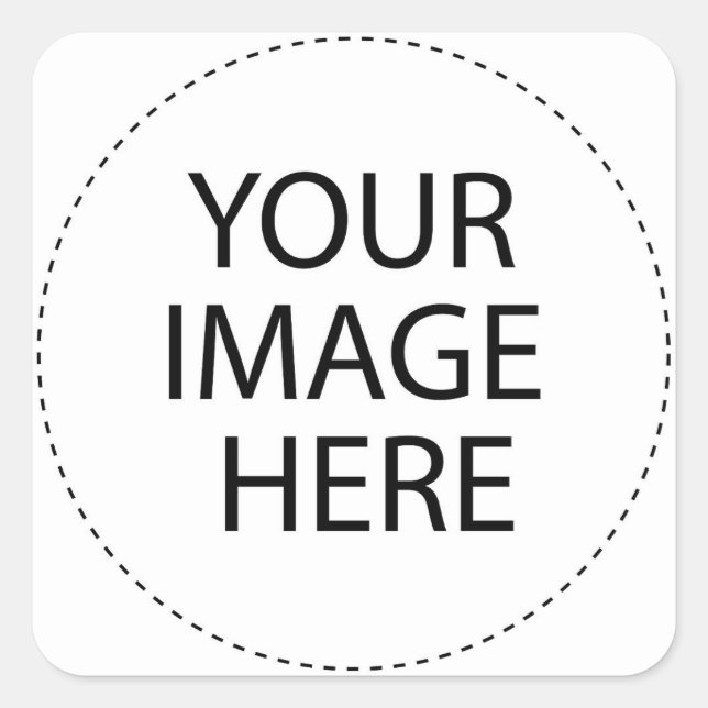 Adesivo Quadrado Design seus próprios presentes personalizados - Va (Frente)