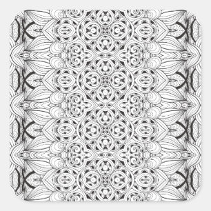 Adesivo Quadrado Design tribal