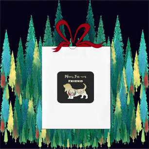 Adesivo Quadrado Desorativa de Arte Foliar de Cachorros Dourados pa