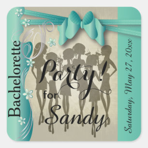 Adesivo Quadrado Despedida de solteira ou de Festa de aniversário