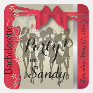 Adesivo Quadrado Despedida de solteira ou de Festa de aniversário 