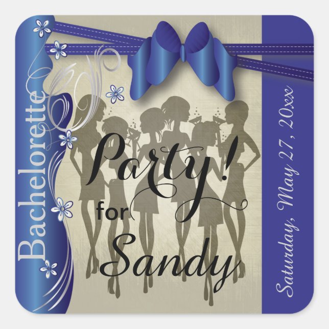 Adesivo Quadrado Despedida de solteira ou Diva de Aniversário - Sap (Frente)