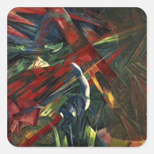 Adesivo Quadrado Destino dos Animais, 1913 (Frente)