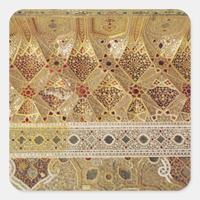 Adesivo Quadrado Detalhe da Galeria de Espelhos (Frente)