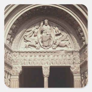 Adesivo Quadrado Detalhe de mostrar do exterior da igreja