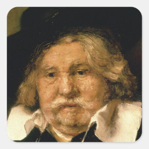 Adesivo Quadrado Detalhe de um retrato de um ancião, 1667