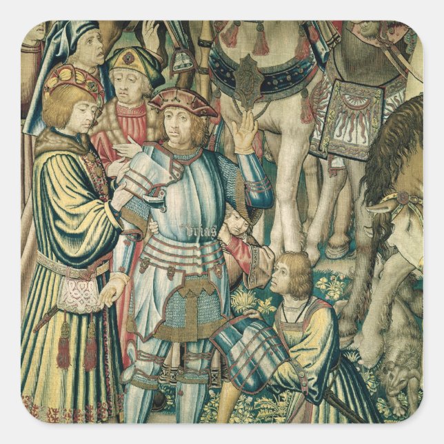 Adesivo Quadrado Detalhe de Uriah o Hittite (Frente)