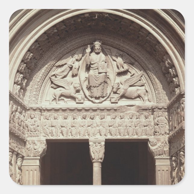 Adesivo Quadrado Detalhe do exterior da igreja mostrando o (Frente)