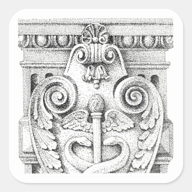 Adesivo Quadrado DETALHES Vinhetas Grandes Quadradas (Frente)