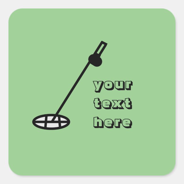 Adesivo Quadrado detecção de metal verde mínimo (Frente)