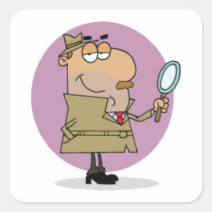 Adesivo Quadrado Detetive