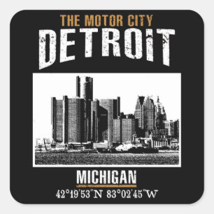 Adesivo Quadrado Detroit