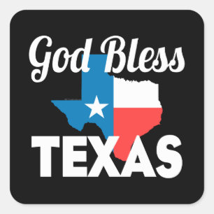 Adesivo Quadrado Deus abençoe Texas