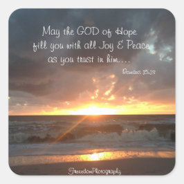 Adesivo Quadrado Deus da Esperança Sticker