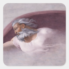 Adesivo Quadrado Deus Pai Desenho Devocional Renascentista