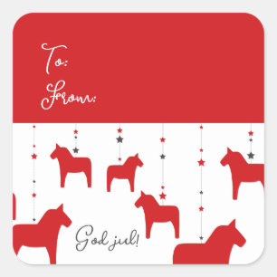 Adesivo Quadrado Deus personalizado! Dala Horse