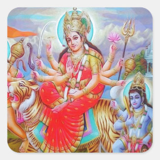 Adesivo Quadrado Deusa Durga Ji Painting