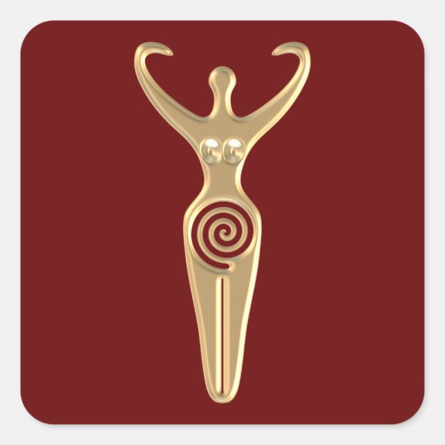 Adesivo Quadrado Deusa Espiral (Frente)