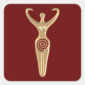 Adesivo Quadrado Deusa Espiral