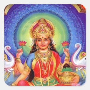 Adesivo Quadrado Deusa Hindu Lakshmi Maa