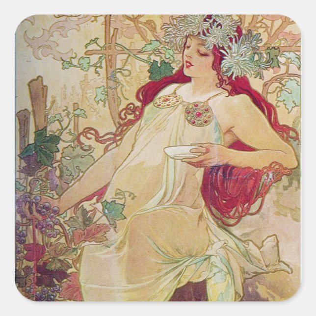 Adesivo Quadrado Deusa Redhead (Frente)