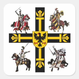 Adesivo Quadrado Deutscher Orden #10 Aufkleber