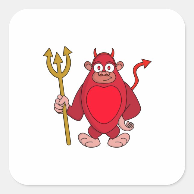Adesivo Quadrado Devil Gorilla (Frente)