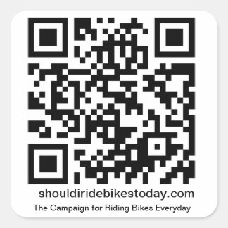 Adesivo Quadrado Devo Andar De Bikes Hoje?