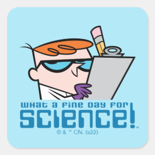 Adesivo Quadrado Dexter - Que Bom Dia Para A Ciência!