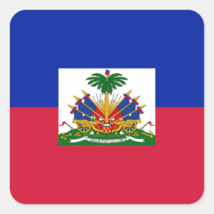 Adesivo Quadrado d'Haïti de Drapeau - bandeira de Haiti