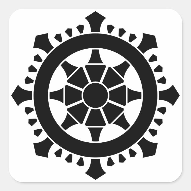 Adesivo Quadrado Dharma chakra (Frente)