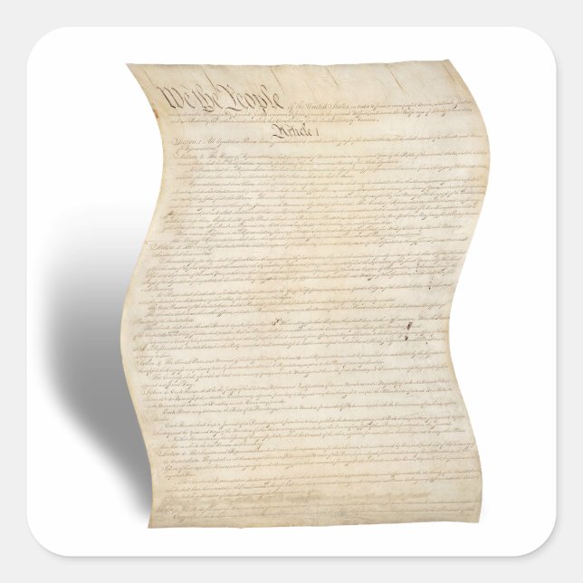 Adesivo Quadrado Dia da Liberdade de Informação da Constituição (Frente)