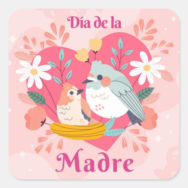 Adesivo Quadrado Dia Das Mães (Frente)