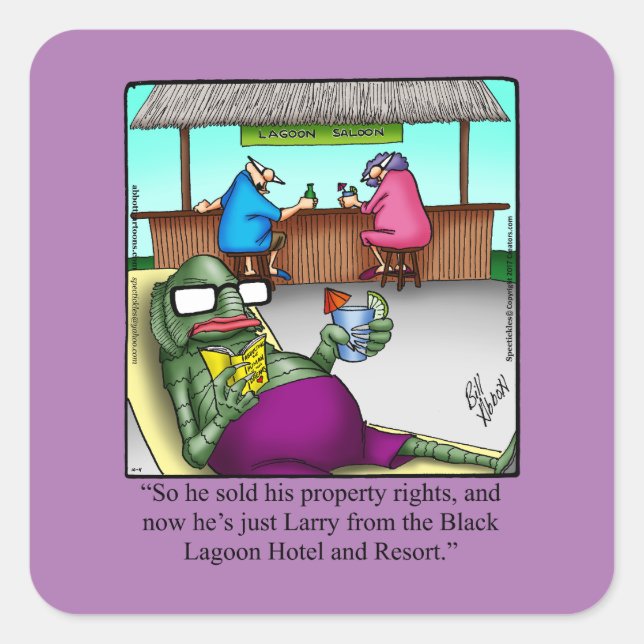 Adesivo Quadrado Dia de as Bruxas engraçado Humor Sticker (Frente)