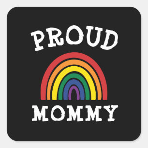 Adesivo Quadrado Dia de as mães Arco-Íris Mamãe LGBTQ Ortodia